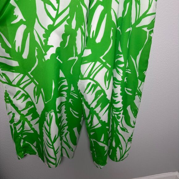 LILLY PULITZER Green White Boom Boom Jumpsuit Women’s Size 1X - Picture 14 of 16